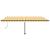 Copertină autonomă retractabilă automat galben&alb 500x350 cm GartenMobel Dekor