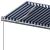 Copertină autonomă retractabilă manual albastru/alb 600x350 cm GartenMobel Dekor