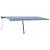 Copertină autonomă retractabilă manual albastru/alb 600x350 cm GartenMobel Dekor