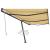 Copertină autonomă retractabilă manual, galben/alb, 600x350 cm GartenMobel Dekor