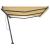 Copertină autonomă retractabilă manual, galben/alb, 600x350 cm GartenMobel Dekor