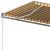 Copertină autonomă retractabilă automat galben & alb 600x350 cm GartenMobel Dekor
