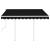 Copertină retractabilă manual cu stâlpi, antracit, 3x2,5 m GartenMobel Dekor