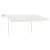 Copertină retractabilă manual, cu LED, crem, 4x3 m GartenMobel Dekor