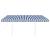 Copertină retractabilă automat, cu stâlpi, albastru&alb, 4x3 m GartenMobel Dekor