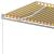 Copertină retractabilă automat, cu stâlpi, galben&alb, 4x3 m GartenMobel Dekor