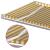 Copertină retractabilă manual, cu LED, galben și alb, 5x3 m GartenMobel Dekor