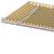 Copertină retractabilă manual cu stâlpi, galben și alb, 6x3 m GartenMobel Dekor