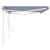 Copertină retractabilă manual cu LED, albastru și alb, 5x3,5 m GartenMobel Dekor