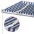 Copertină automată cu LED&senzor vânt, albastru/alb, 5x3,5 m GartenMobel Dekor
