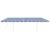 Copertină retractabilă manual cu LED, albastru/alb, 6x3,5 m GartenMobel Dekor