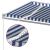 Copertină automată cu senzor vânt&LED, albastru și alb, 6x3,5 m GartenMobel Dekor