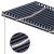 Copertină retractabilă manual cu LED, albastru&alb, 3x2,5 m GartenMobel Dekor