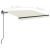 Copertină retractabilă manual cu LED, crem, 3x2,5 m GartenMobel Dekor