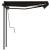 Copertină retractabilă manual cu LED, antracit, 3x2,5 m GartenMobel Dekor