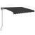 Copertină retractabilă manual cu LED, antracit, 3x2,5 m GartenMobel Dekor