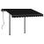 Copertină retractabilă manual cu LED, antracit, 3x2,5 m GartenMobel Dekor