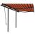 Copertină retractabilă automat, stâlpi, portocaliu&maro 3x2,5 m GartenMobel Dekor