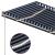 Copertină retractabilă manual cu LED, albastru & alb 3,5x2,5 m GartenMobel Dekor