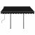 Copertină retractabilă manual cu LED, antracit, 3,5x2,5 m GartenMobel Dekor