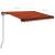 Copertină retractabilă manual cu LED, portocaliu&maro 3,5x2,5 m GartenMobel Dekor