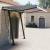 Copertină retractabilă automat cu stâlpi albastru&alb 3,5x2,5 m GartenMobel Dekor