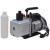 Pompă de vid 100 L/min cu set manometru cu 4 căi în trusă scule GartenMobel Dekor