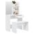 Set măsuță de toaletă, alb extralucios, 74,5x40x141 cm GartenMobel Dekor