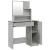 Set măsuță de toaletă, gri beton, 86,5x35x136 cm GartenMobel Dekor