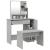 Set măsuță de toaletă, gri beton, 86,5x35x136 cm GartenMobel Dekor