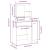 Set măsuță de toaletă, alb extralucios, 86,5x35x136 cm GartenMobel Dekor