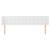 Tăblie de pat cu aripioare alb 203x23x78/88 cm piele ecologică GartenMobel Dekor