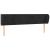 Tăblie de pat cu aripioare negru 183x23x78/88 cm catifea GartenMobel Dekor
