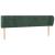 Tăblie de pat cu aripioare verde închis 183x23x78/88 cm catifea GartenMobel Dekor