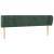 Tăblie de pat cu aripioare verde închis 203x23x78/88 cm catifea GartenMobel Dekor