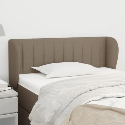 Tăblie de pat cu aripioare gri taupe 93x23x78/88 cm textil GartenMobel Dekor