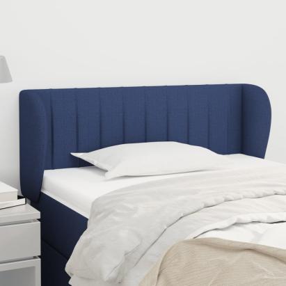 Tăblie de pat cu aripioare, albastru, 103x23x78/88 cm textil GartenMobel Dekor