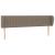 Tăblie de pat cu aripioare gri taupe 183x23x78/88 cm textil GartenMobel Dekor