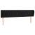 Tăblie de pat cu aripioare negru 183x23x78/88 cm catifea GartenMobel Dekor