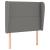 Tăblie de pat cu aripioare gri închis 93x23x118/128 cm textil GartenMobel Dekor