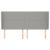Tăblie de pat cu aripioare gri deschis 183x23x118/128 cm textil GartenMobel Dekor