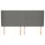 Tăblie de pat cu aripioare gri închis 203x23x118/128 cm, textil GartenMobel Dekor