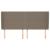 Tăblie de pat cu aripioare gri taupe 203x23x118/128 cm textil GartenMobel Dekor