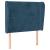 Tăblie pat cu urechi albastru închis 103x23x118/128cm catifea GartenMobel Dekor
