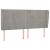 Tăblie de pat cu aripioare gri deschis 203x23x118/128cm catifea GartenMobel Dekor