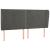 Tăblie de pat cu aripioare gri închis 203x23x118/128 cm catifea GartenMobel Dekor