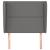 Tăblie de pat cu aripioare gri 93x23x118/128 cm piele eco GartenMobel Dekor
