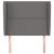 Tăblie de pat cu aripioare gri 103x23x118/128 cm piele eco GartenMobel Dekor
