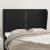 Tăblie de pat cu aripioare, negru, 147x23x118/128 cm, piele eco GartenMobel Dekor