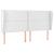 Tăblie de pat cu aripioare, alb, 203x23x118/128 cm, piele eco GartenMobel Dekor